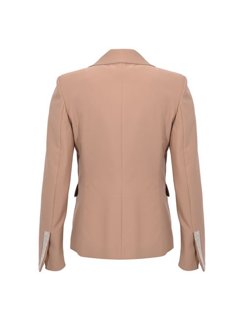 Giacca monopetto a portafoglio in crepe D. Exterior | 629246MOCH